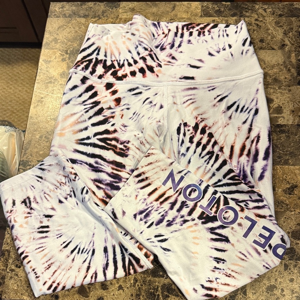 Kids Tie-Dye Leggings - Purple and Black